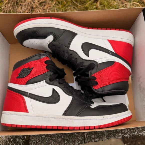 Nike Shoes - Jordan 1 Retro High Satin Black Toe Women's Sneakers